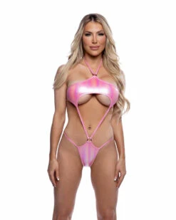 Roma R-6639, Metallic Iridescent Bodysuit -Funky Lingerie Outlet 6639 Pink 73923.1751345647
