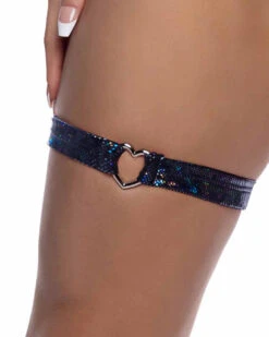 Roma R-6659, Garter With Heart Shape Ring -Funky Lingerie Outlet 6659 Blk 13332.1752021094