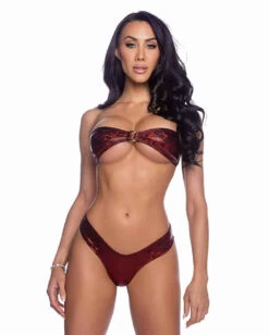 R-6665, Shimmer Shorts By Roma -Funky Lingerie Outlet 6664 6665 Red 57343.1752767810