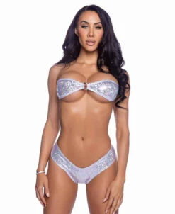 Roma R-6664, Shimmer Tube Top -Funky Lingerie Outlet 6664 6665 Wht 61483.1752768112