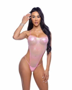 Roma R-6704, Holographic Mesh Cutout Bodysuit -Funky Lingerie Outlet 6704 BP 78284.1750875057