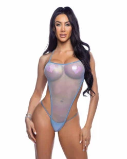 Roma R-6704, Holographic Mesh Cutout Bodysuit