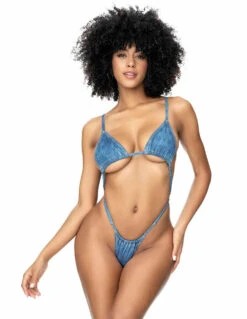 MA67077, Denim High Leg Monokini