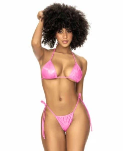 MA67085, Gloss Triangle Top Bikini Set
