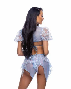 R-6714, Puff Sleeve Shrug By Roma -Funky Lingerie Outlet 6714 6715 6716 Blue Back 52548.1752194014
