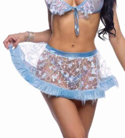 Roma R-6720, Mini Skirt With Butterfly Accent