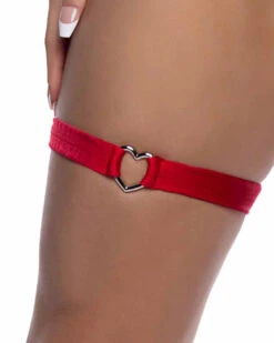 Roma R-6728, Spandex Garter With Heart -Funky Lingerie Outlet 6728 Red 24332.1751589327