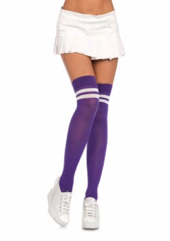 LA-6919, Striped Athletic Thigh Highs Stockings -Funky Lingerie Outlet 6919 01 243 41492.1694910383