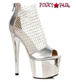 709-ADRIANA, Fishnet Rhinestone Ankle Boots CLEARANCE -Funky Lingerie Outlet 709 Adriana slv 16642.1682007210