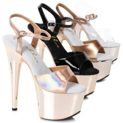 709-Bria 7" Rose Gold Platform Sandal