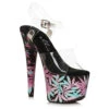 709-BAMBI, 7 Inch Platform With Leaves Print CLEARANCE -Funky Lingerie Outlet 709 Bambi CLR 81423.1699720485
