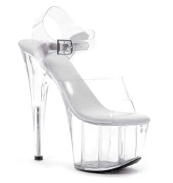 709-Brook 7" Dancer Clear Sandals CLEARANCE