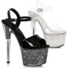 709-Malia, 7 Inch Sandal With Star Platform CLEARANCE -Funky Lingerie Outlet 709 Malia 72453.1669691040