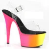 709-Rainbow 7" Pole Dancing Neon Rainbow Sandal CLEARANCE -Funky Lingerie Outlet 709 Rainbow 42703.1433638788.1200 64322.1566351095