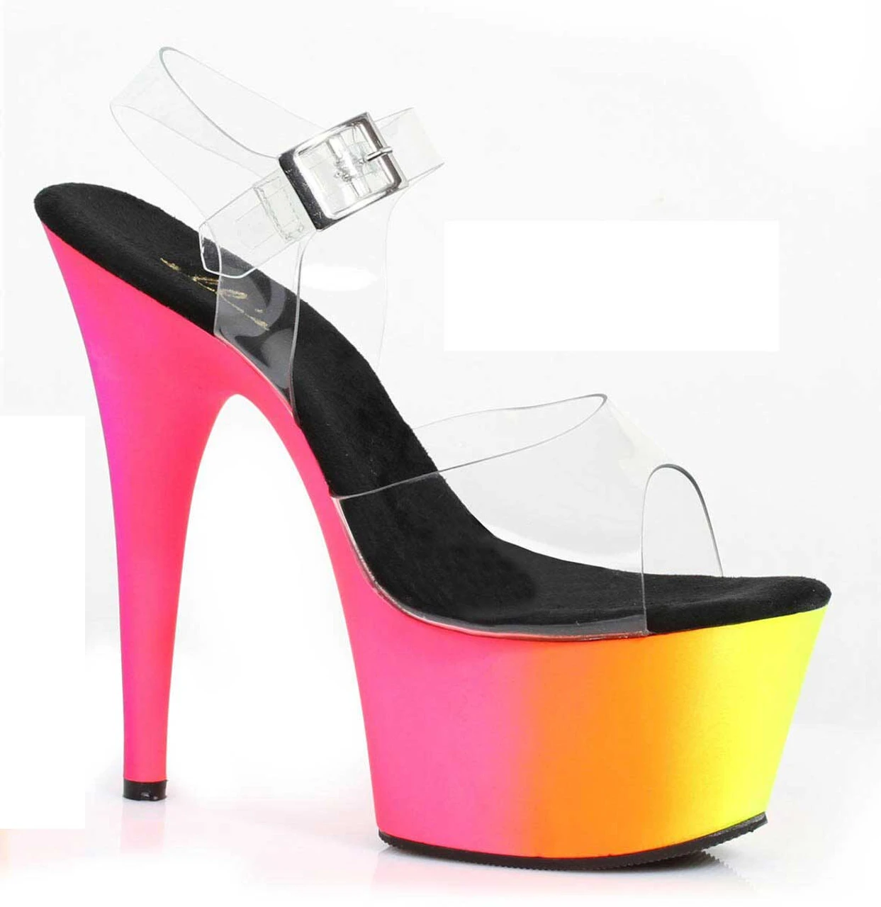 709-Rainbow 7" Pole Dancing Neon Rainbow Sandal CLEARANCE 3 709-Rainbow 7" Pole Dancing Neon Rainbow Sandal CLEARANCE