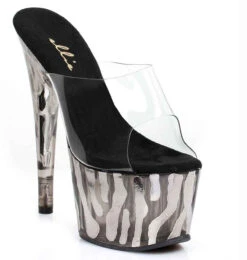 709-Rugged 7" Metallic Zebra Slide -Funky Lingerie Outlet 709 Rugged blk 56093.1683701522