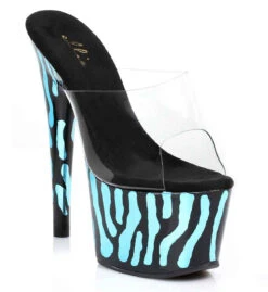 709-Rugged 7" Metallic Zebra Slide -Funky Lingerie Outlet 709 Rugged blue 64373.1683701531