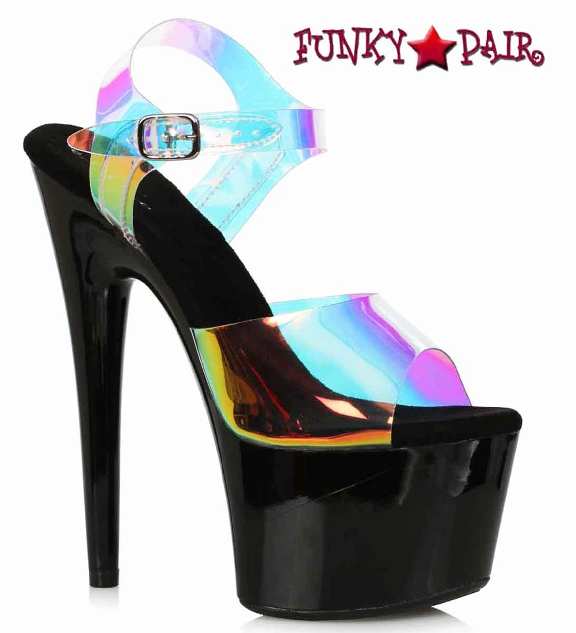 709-TARYN, 7" Multi-Color Ankle Strap Sandal 4 709-TARYN, 7" Multi-Color Ankle Strap Sandal - Image 2