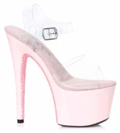 709-VINE, 7 Inch Heel With Rhinestones In Back CLEARANCE -Funky Lingerie Outlet 709 VINE pnk 96780.1725900397