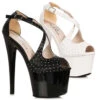 709-WICKED, 7 Inch Peep-Toe Platform With Studs CLEARANCE -Funky Lingerie Outlet 709 WICKED 96614.1699718778
