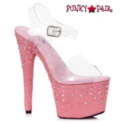 709-ZEAL, 7 Inch Rhinestones Platform Sandal CLEARANCE -Funky Lingerie Outlet 709 ZEAL pnk FP 57019.1699726764