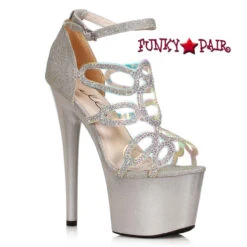 709-ZILLION, 7 Inch Rhinestones Shoes -Funky Lingerie Outlet 709 ZILLION slv FP 11659.1699719787