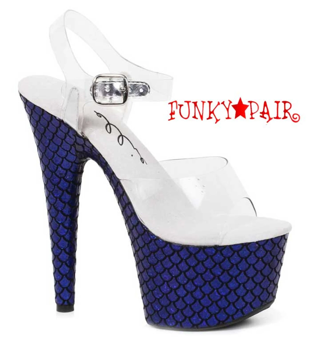 709-Mermaid 7" Heel And An Iridescent Finish CLEARANCE 6 709-Mermaid 7" Heel And An Iridescent Finish CLEARANCE - Image 4