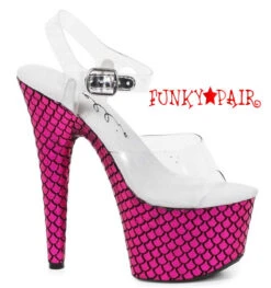 709-Mermaid 7" Heel And An Iridescent Finish CLEARANCE 8 709-Mermaid 7" Heel And An Iridescent Finish CLEARANCE -Funky Lingerie Outlet 709 mermaid Fuchsia 24586.1536442709