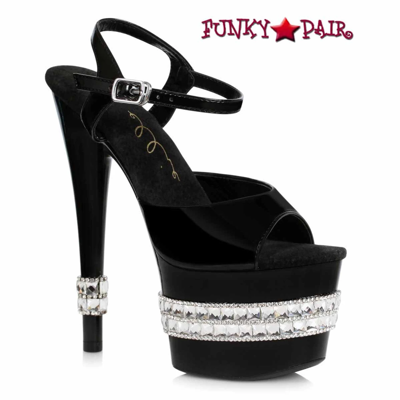 Ellie Shoes | 710-JULIET, Rhinestones Platform Sandal 4 Ellie Shoes | 710-JULIET, Rhinestones Platform Sandal - Image 2