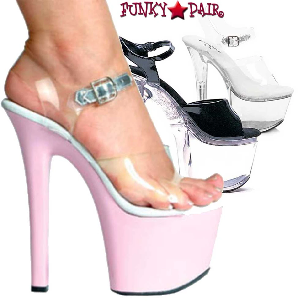 711-Flirt-C - 7 Inch Ankle Strap Platform Sandal 4 711-Flirt-C - 7 Inch Ankle Strap Platform Sandal - Image 2