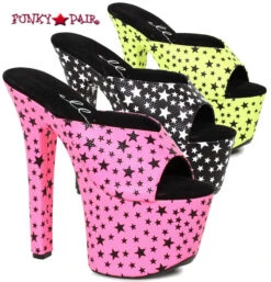 711-Glaze, 7 Inch Slide With Star Print -Funky Lingerie Outlet 711 GAZE 56475.1543429633