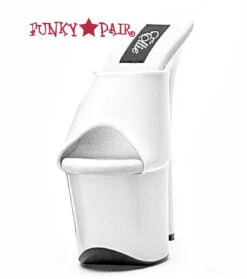 711-Vanity 7" Heel Platform Slide CLEARANCE -Funky Lingerie Outlet 711 Vanity White 16745.1537740029
