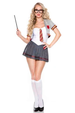 ML-71101, Wizard Graduate Costume By Music Legs -Funky Lingerie Outlet 71101 front 1 ML 0891 24588.1694282701