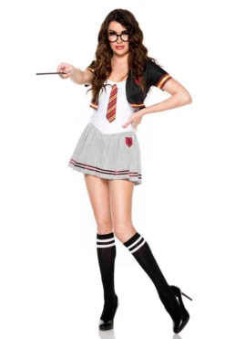 ML-71102, Wizard Student Costume By Music Legs -Funky Lingerie Outlet 71102 front 1 ML 0987 92080.1694282803