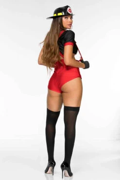 ML-71113, Flaming Fire Vixen Costume By Music Legs -Funky Lingerie Outlet 71113 back1 9955 08374.1694282930
