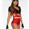ML-71113, Flaming Fire Vixen Costume By Music Legs