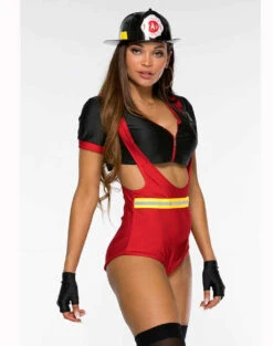ML-71113, Flaming Fire Vixen Costume By Music Legs