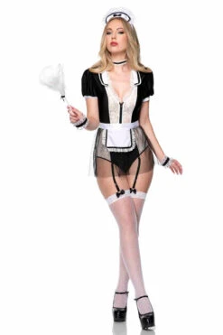 ML-71154, Naughty French Maid Costume -Funky Lingerie Outlet 71154 French Maid 15 86088.1757733521