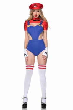 ML-71159, Sexy Plumber Babe Costume -Funky Lingerie Outlet 71159 Mario 41 97128.1757734110