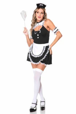 ML-71176, Fancy French Maid Costume -Funky Lingerie Outlet 71176 French Maid 74 42243.1757735352