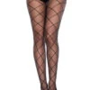 MUSIC LEGS ML-7143, Criss Cross Sheer Pantyhose -Funky Lingerie Outlet 7143 black 1 95350.1567887169