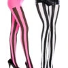 MUSIC LEGS ML-7219, Contrast Vertical Striped Pantyhose -Funky Lingerie Outlet 7219 23378.1567630109