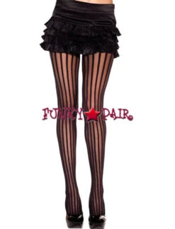 MUSIC LEGS ML-7231, Pinstriped Sheer PantyHose