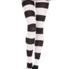 MUSIC LEGS ML-7422, Wide Striped Pantyhose -Funky Lingerie Outlet 7422 WhiteBlack 94885.1567886919