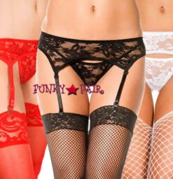 MUSIC LEGS ML-7707, Lace Garterbelt