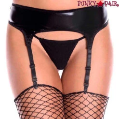 MUSIC LEGS ML-7726, Wet Look Garterbelt -Funky Lingerie Outlet 7726 black revised 02447.1568697645