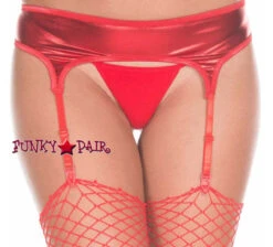 MUSIC LEGS ML-7726, Wet Look Garterbelt -Funky Lingerie Outlet 7726 red 2 69958.1567660893