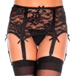 MUSIC LEGS ML-7728, Flower Lace Garterbelt