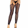 LA-7813, Striped Lace Footless Stockings With Fishnet Garter Belt By Leg Avenue -Funky Lingerie Outlet 7813 01 001 88446.1630467409