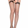 MUSIC LEGS ML-7913, Mini Diamond Net Garterbelt With Satin Bow Stockings -Funky Lingerie Outlet 7913 09314.1660020008